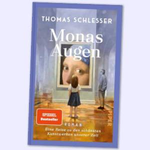 Auf dem Buchcover sieht man die Illustration eines Mädchens und eines Mannes im Kunstmuseum wie sie ein Gemälde betrachten.